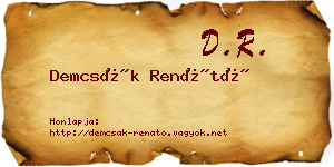 Demcsák Renátó névjegykártya